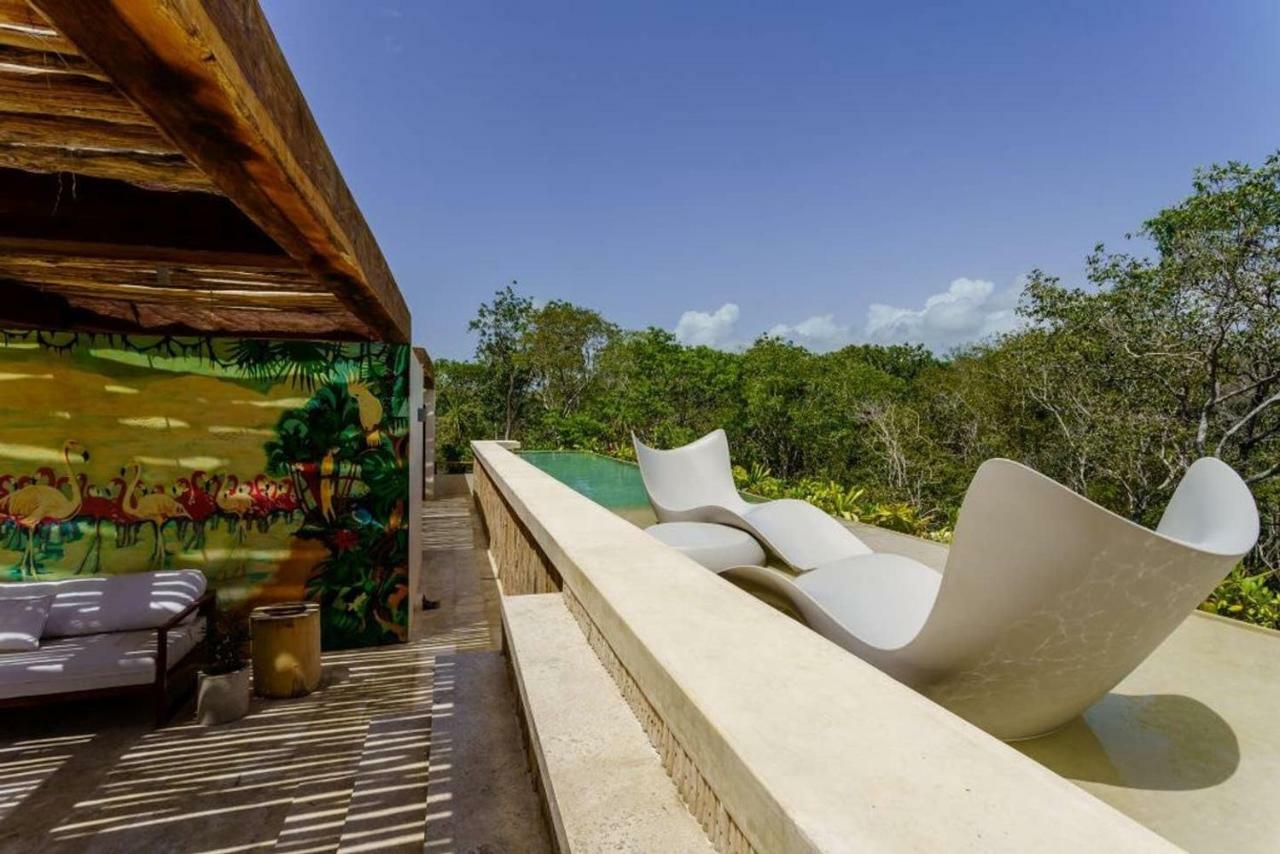 Jungle Luxury In Private Residential Area & Stunning Rooftop By Stella Rentals Tulum Eksteriør bilde